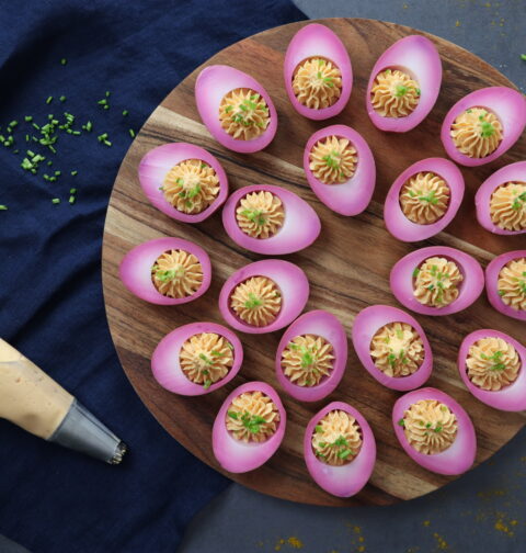 Beetroot Coloured Eggs
