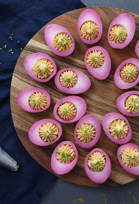 Beetroot Coloured Eggs