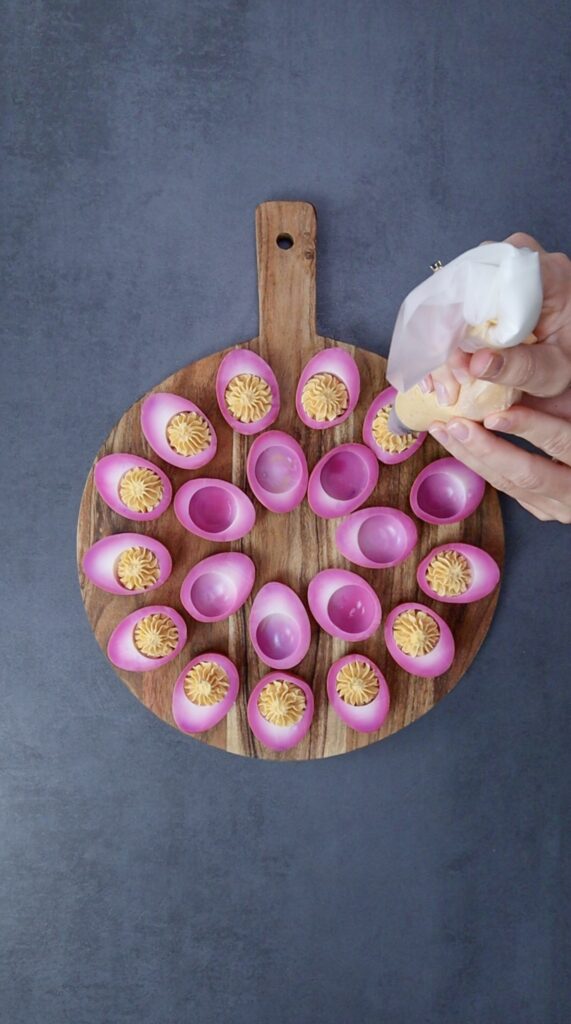 Deviled Pink Eggs