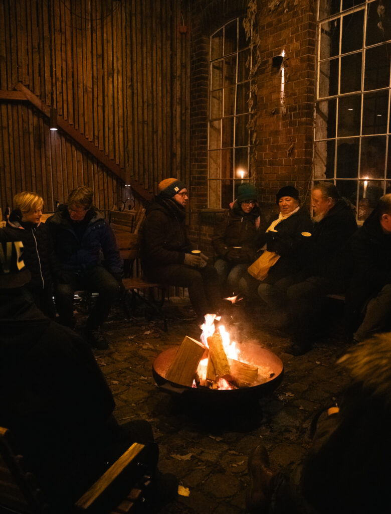 Bonfire at Zosse Biergarten