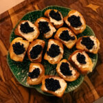 Crostini with Cream Cheese and Caviar