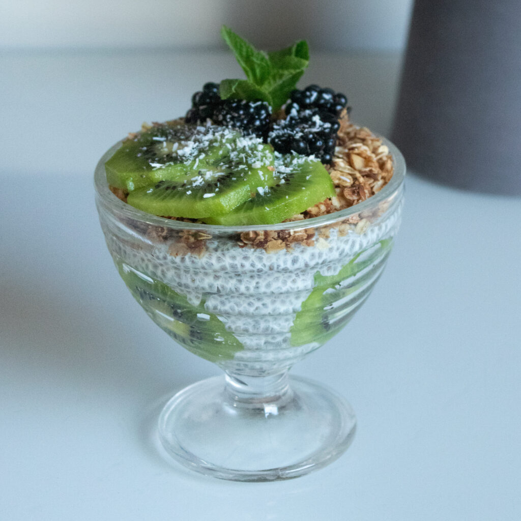 Coconut Chia Pudding with Kiwi